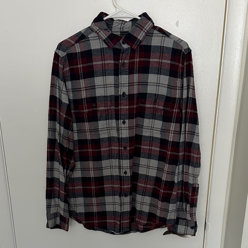 Goodfellow Men's Plaid Button-Up Shirt